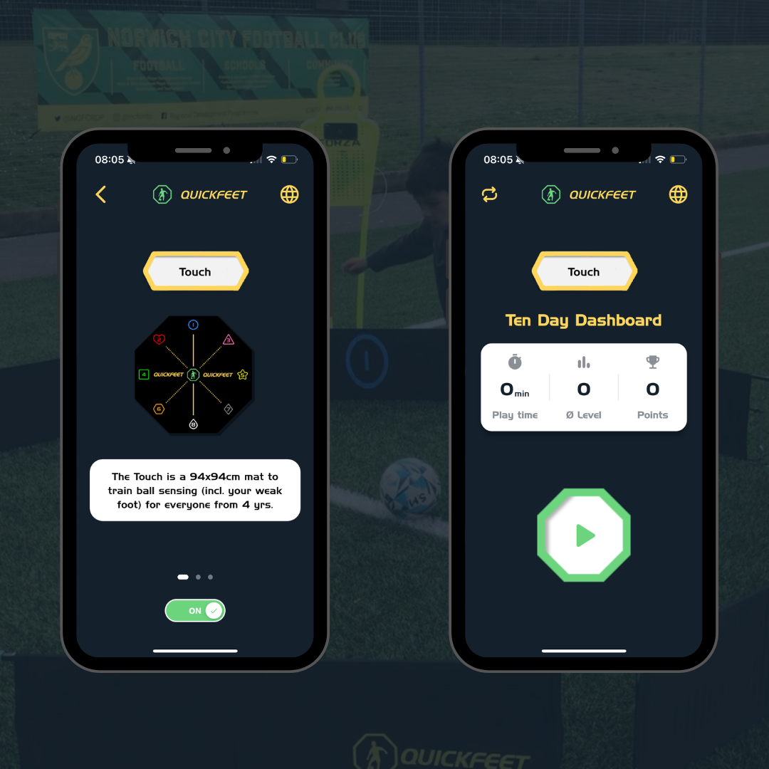 QUICKFEET Touch - interactieve voetbal mat & app