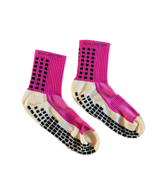 Goalgetter Grip Socks Pink - Footballgadgets.shop