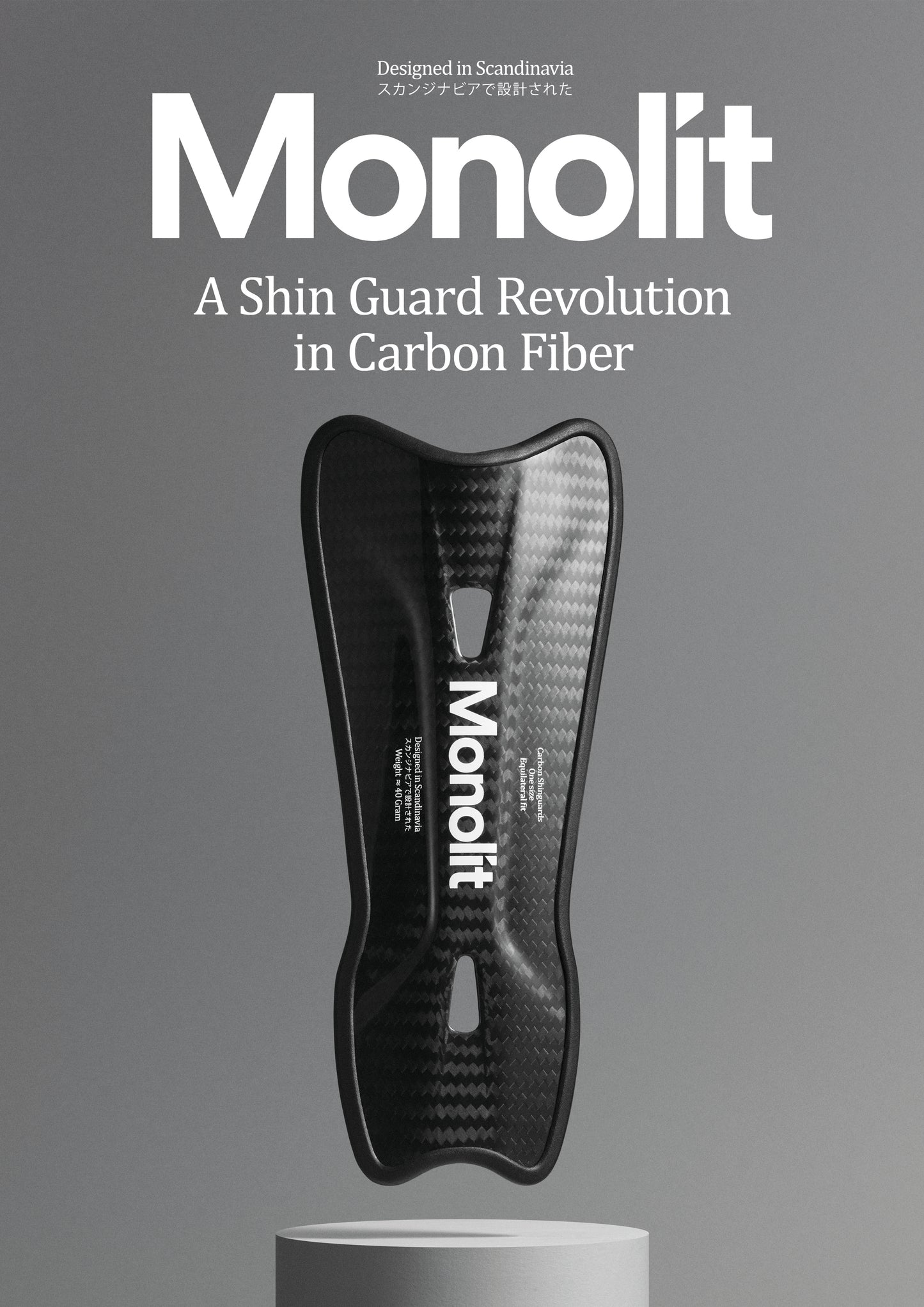 Monolit scheenbeschermers - in carbon fiber - Footballgadgets.shop