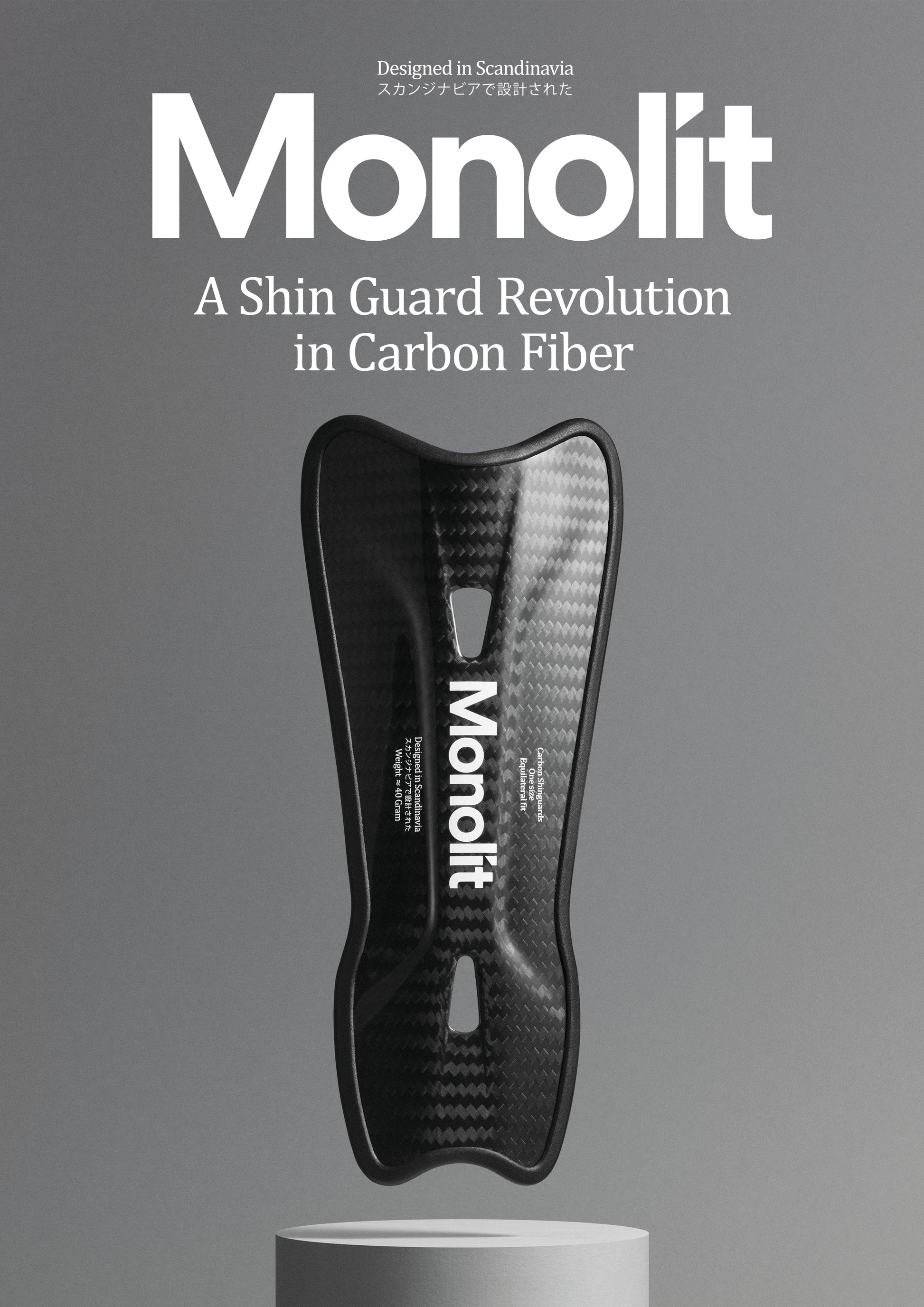 Monolit scheenbeschermers - in carbon fiber - Footballgadgets.shop